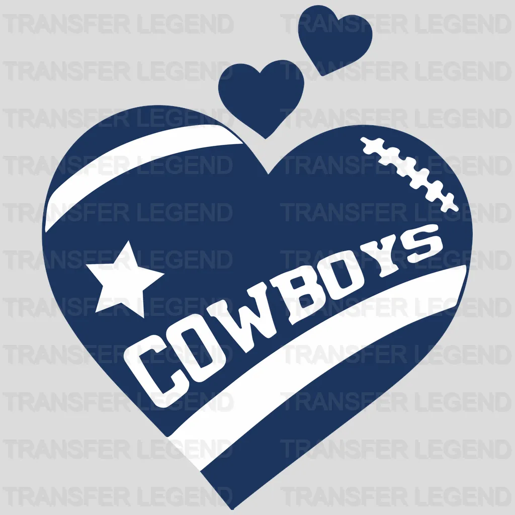 Dallas Cowboys Skull Mask Emblem NFL Design - DTF Heat Transfer