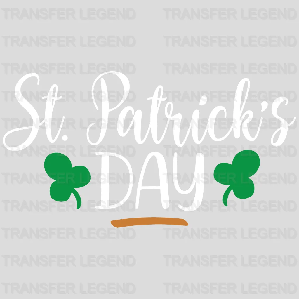Black And White St. Patrick's Day Design - DTF heat transfer - transferlegend