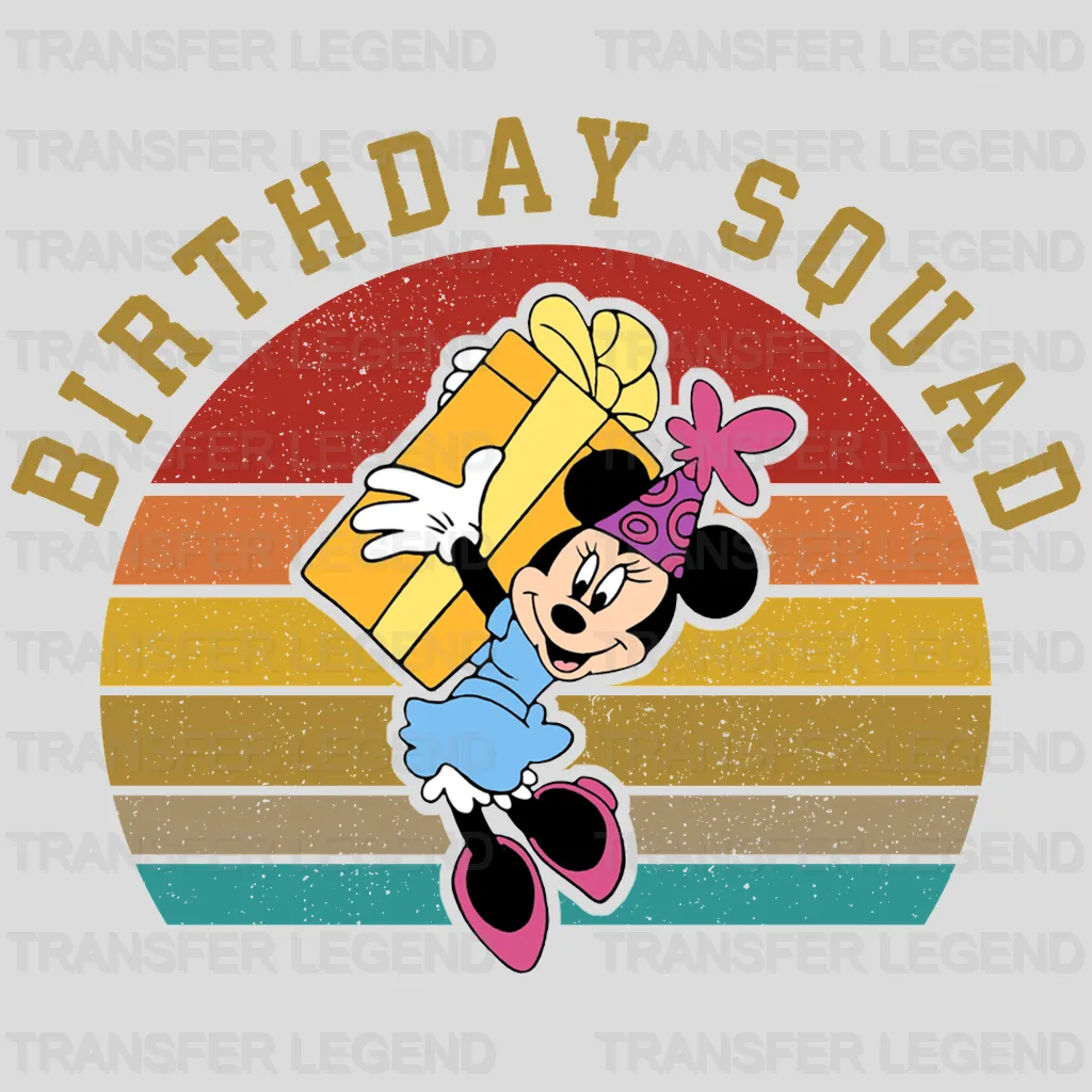 Birthday Squad Cartoon Design - DTF heat transfer - transferlegend
