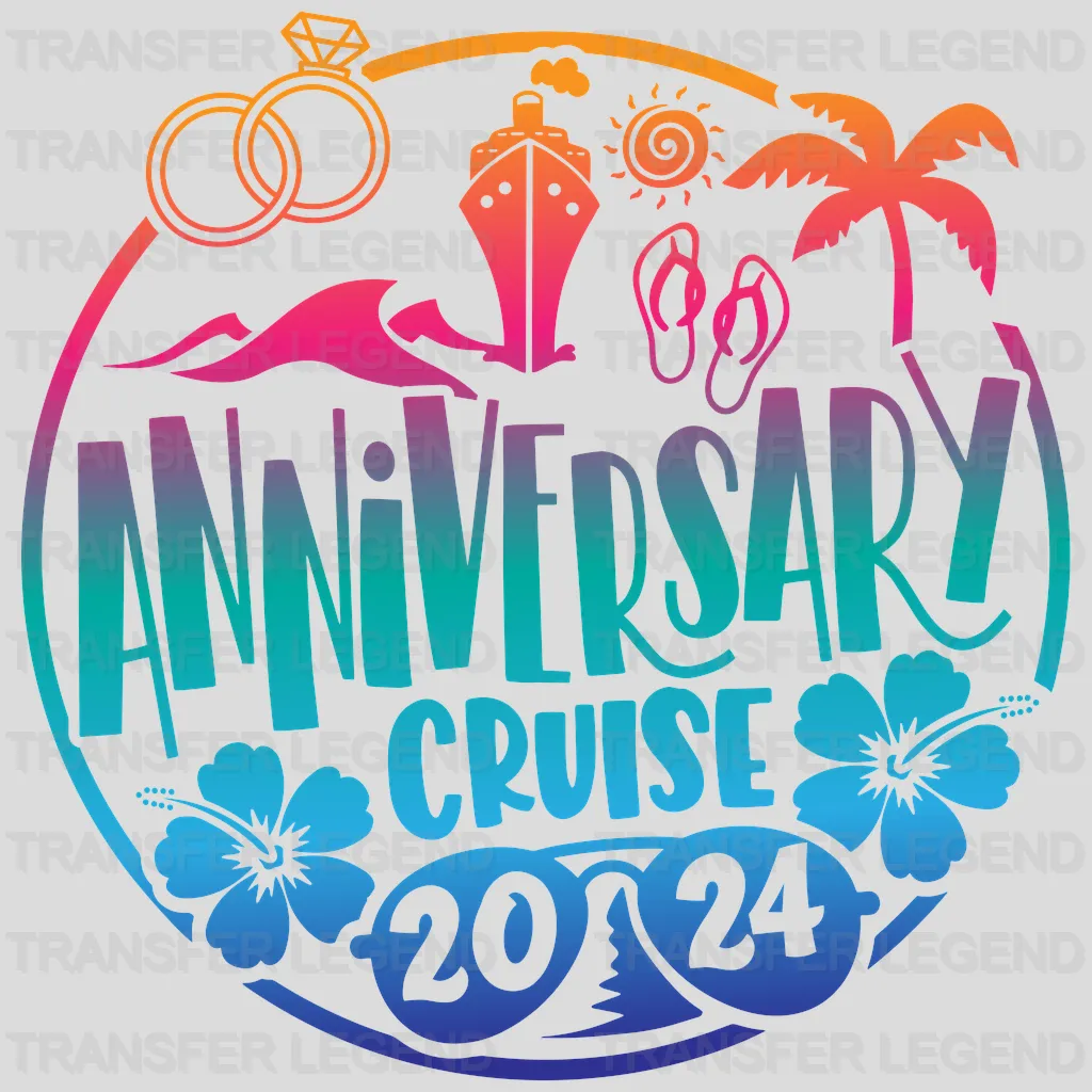 Anniversary Cruise Family Trip DTF Transfer - transferlegend
