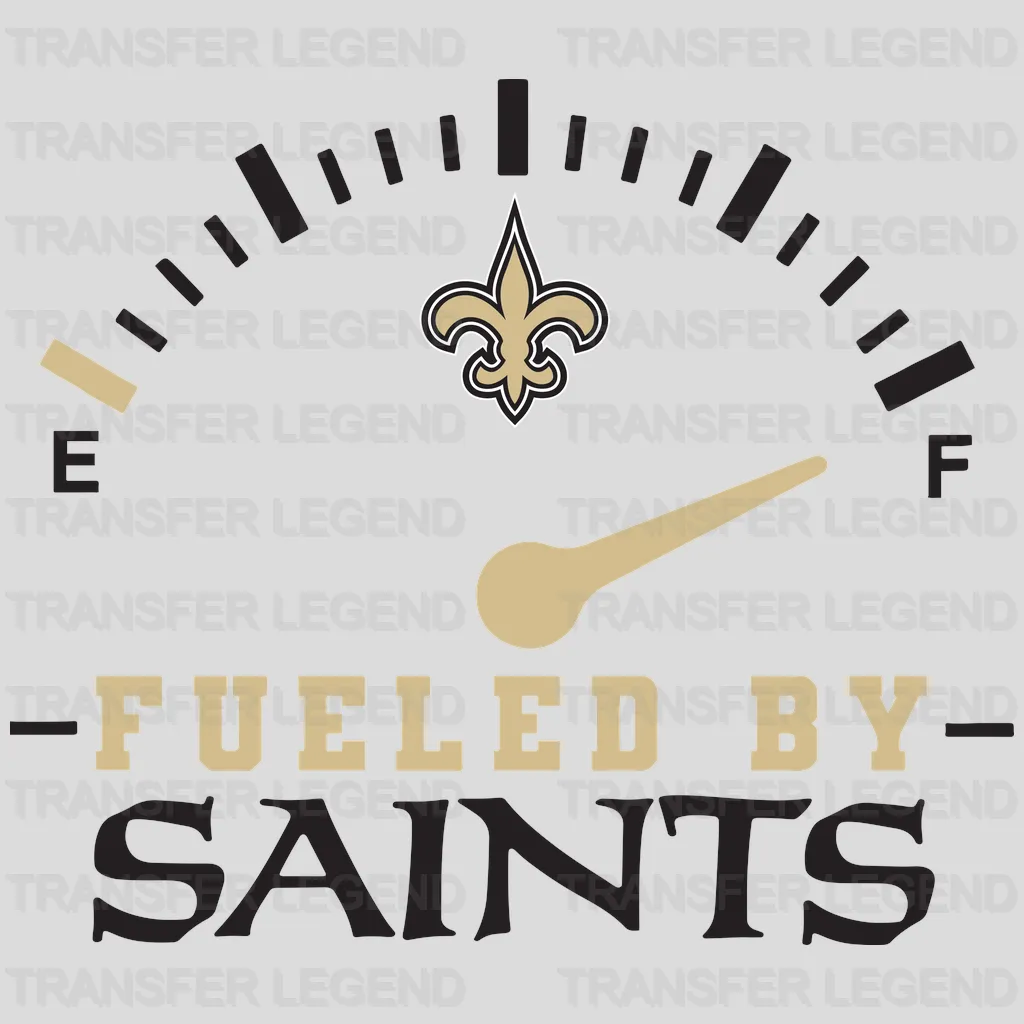 New Orleans Saints split‑face soldier silhouette with fleur‑de‑lis, NFL design - DTF Heat Transfer