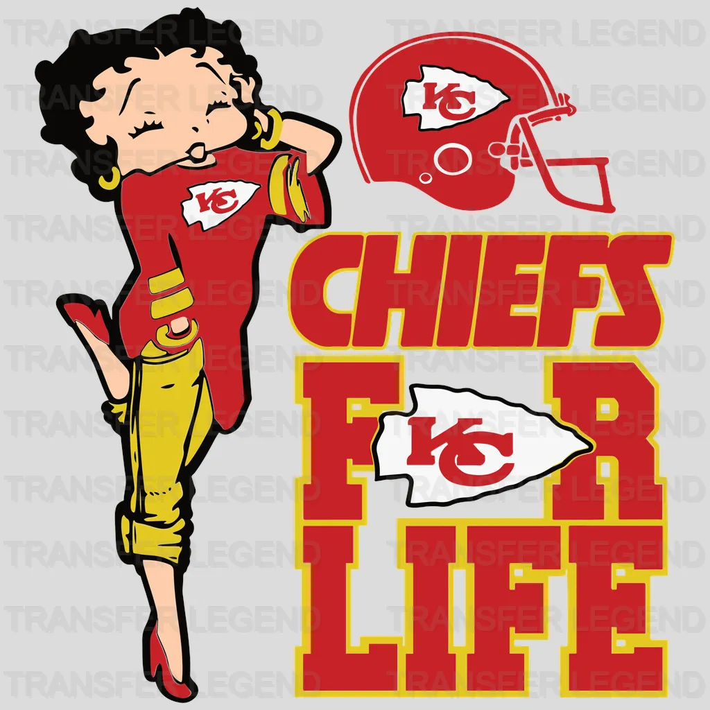 Kansas City Chiefs It's In My DNA Fingerprint Emblem NFL Design - DTF Heat Transfer