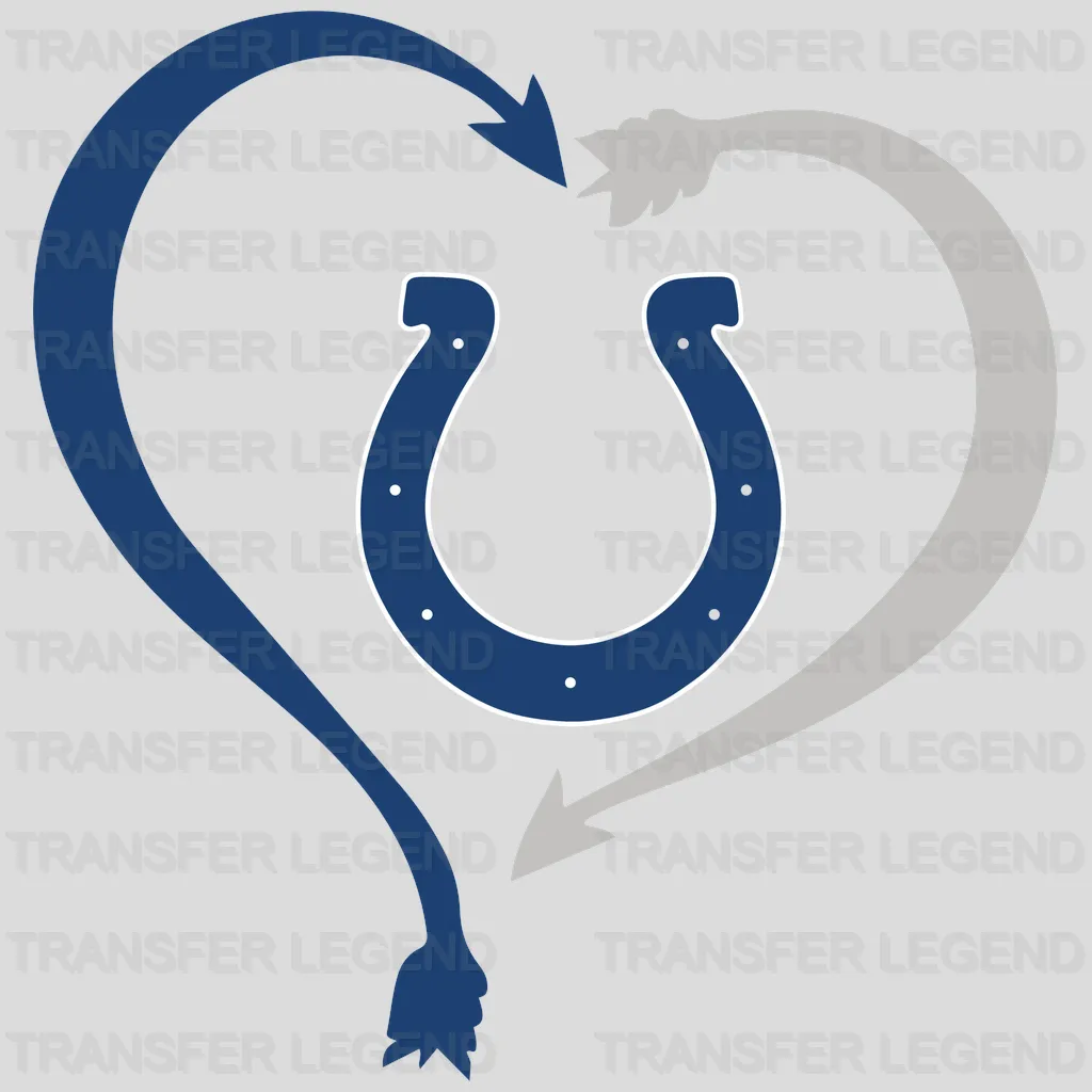 Indianapolis Colts Winged Helmet Emblem NFL Design - DTF Heat Transfer