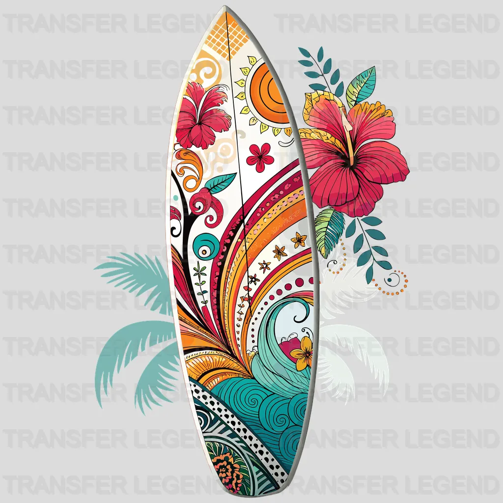 Florida Board Surfing Design - DTF Heat Transfers - transferlegend