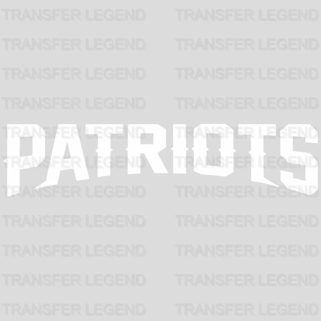 New England Patriots bold sans-serif team name layout, NFL design - DTF Heat Transfer