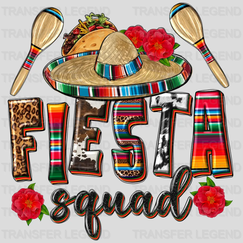 Fiesta Squad - Cinco De Mayo DTF heat transfer - transferlegend