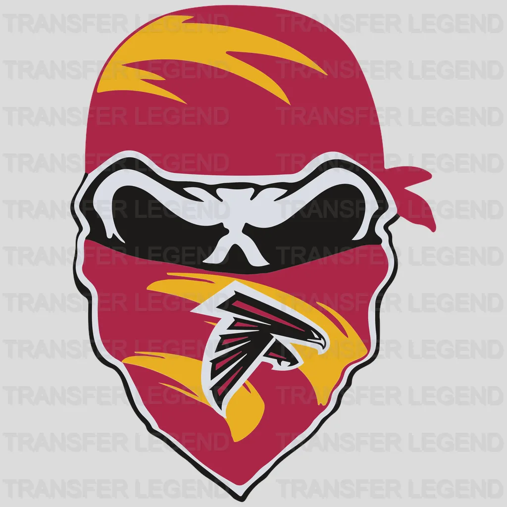 Atlanta Falcons Bandit Mask Graphic NFL Design - DTF Heat Transfer
