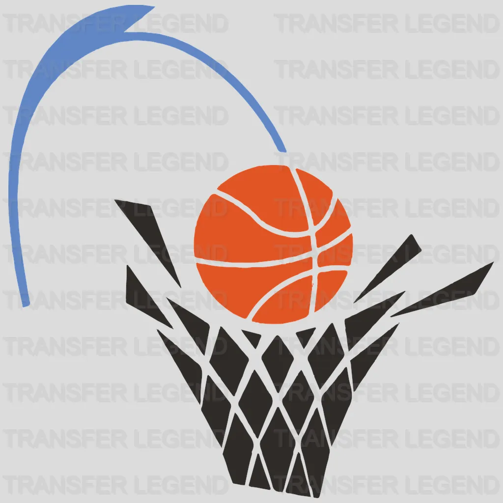 Cleveland Cavaliers Basketball Swish Net Graphic NBA Design - DTF Heat Transfer