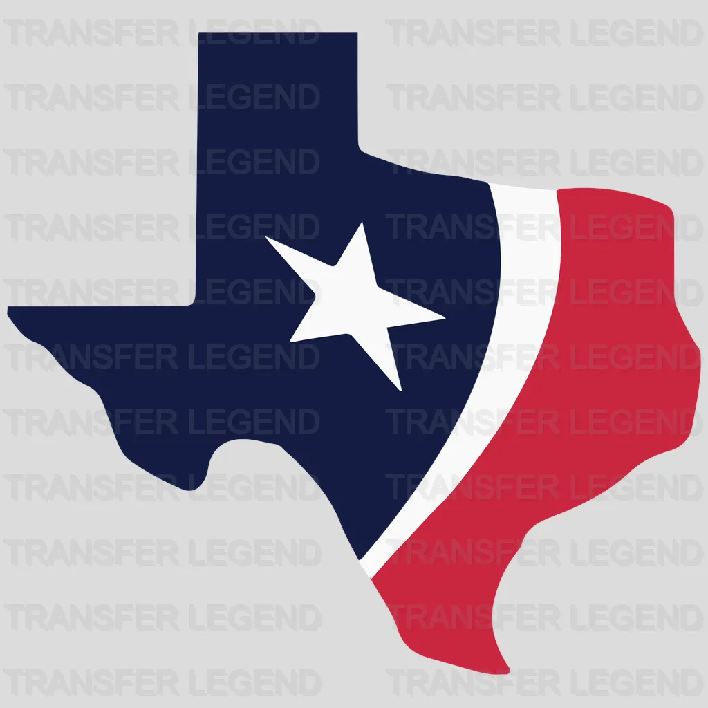 Houston Texans Texas State Silhouette Logo NFL Design - DTF Heat Transfer