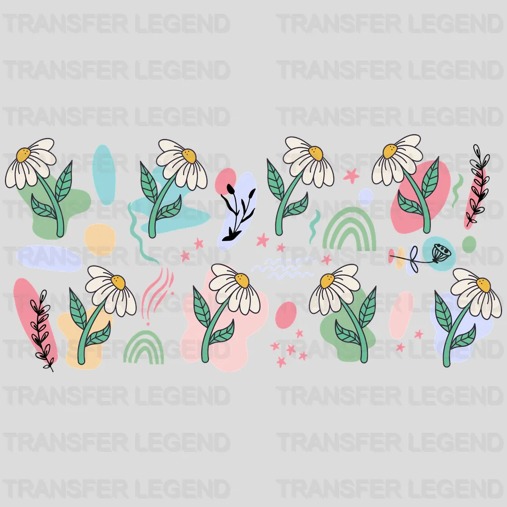 Flowers UV DTF Transfer Cup Wrap UV DTF Sticker - transferlegend