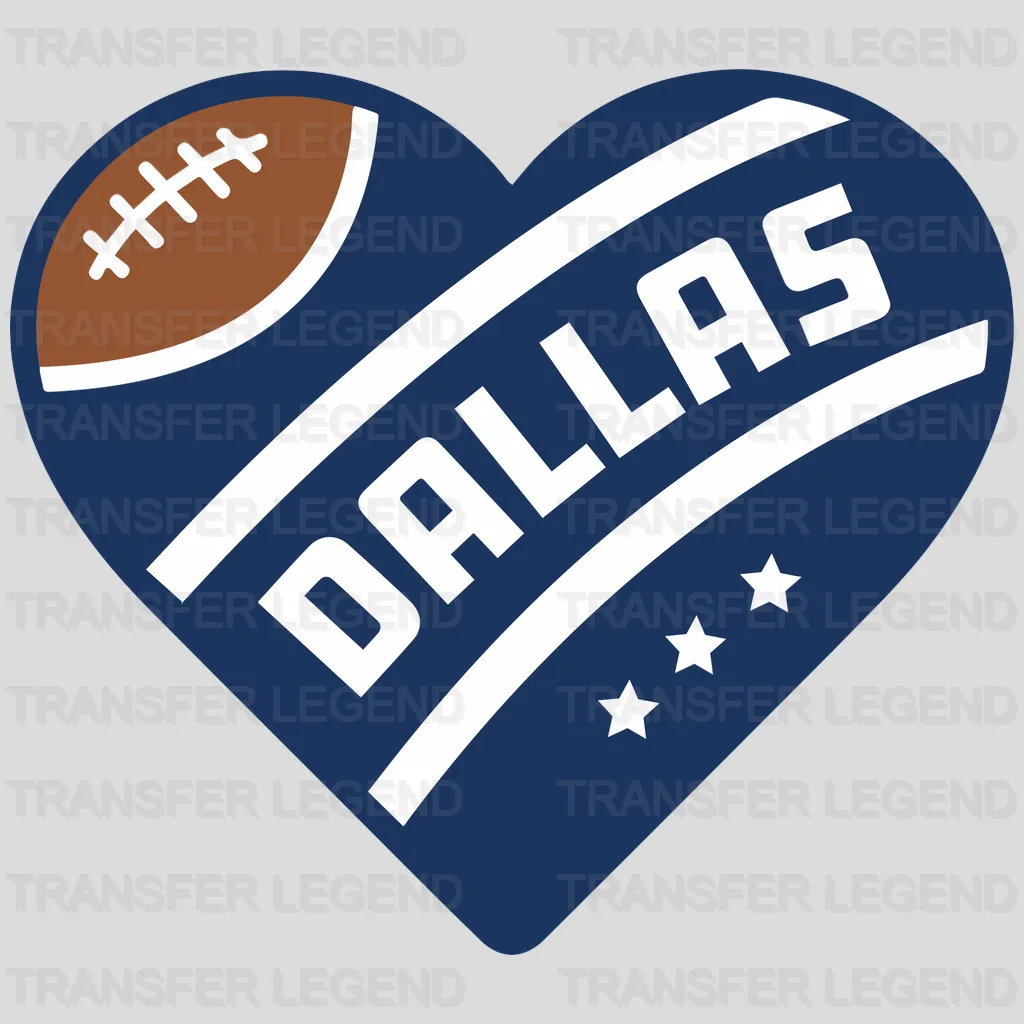 Dallas Cowboys Retro Round Badge NFL Design - DTF Heat Transfer