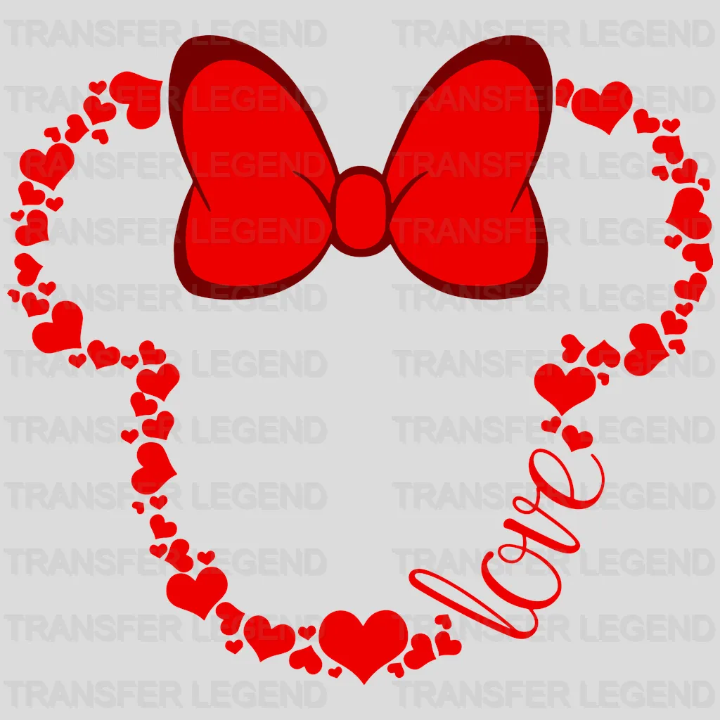 Mouse and Minnie Love Valentines Day Design - DTF heat transfer - transferlegend