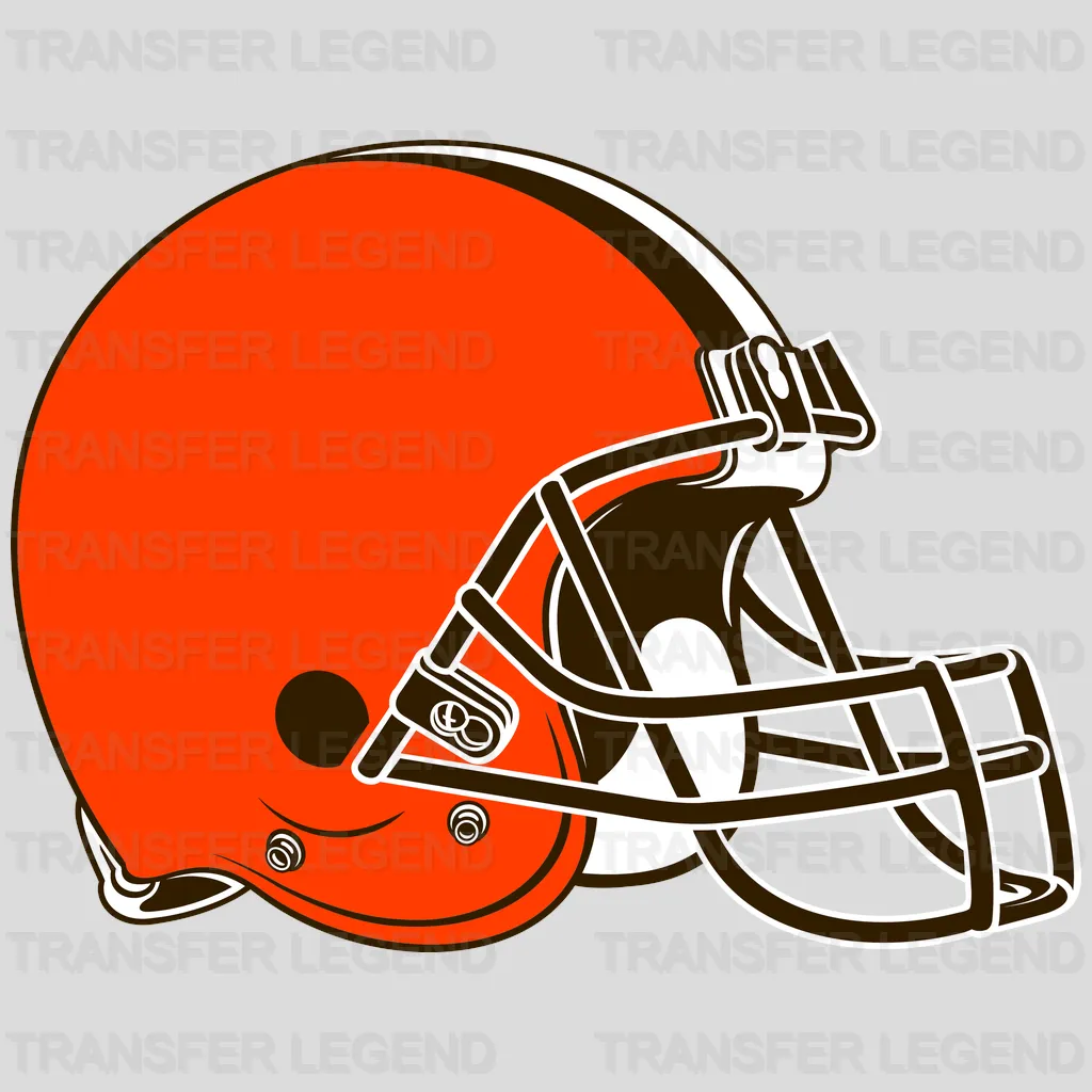 Cleveland Browns Side Profile Helmet Badge NFL Design - DTF Heat Transfer