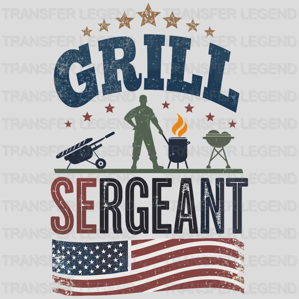Grill Sergeant Fathers Day Design - DTF Heat Transfers - transferlegend