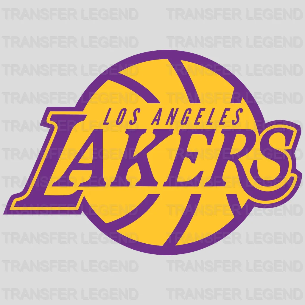 Los Angeles Lakers Retro Script Badge NBA Design - DTF Heat Transfer