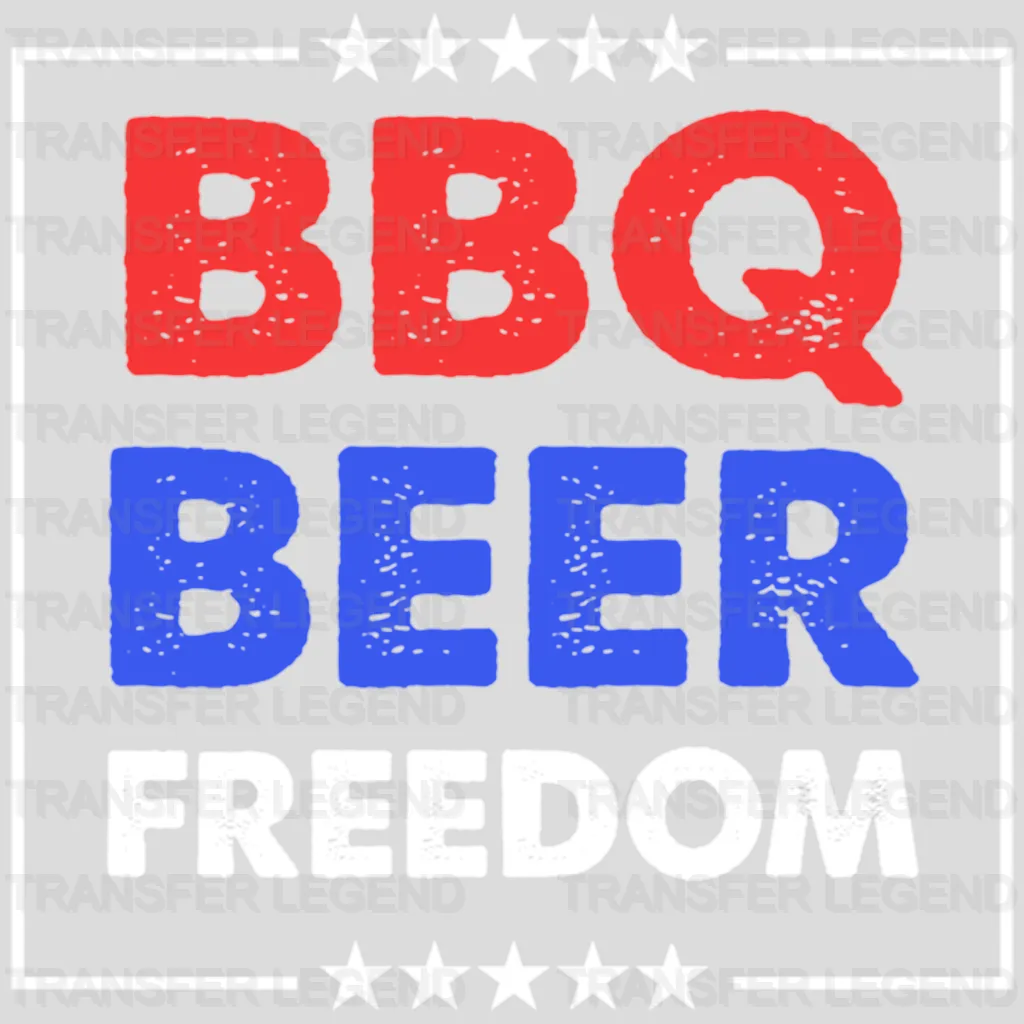 BBQ Beer Freedom Design - DTF heat transfer - transferlegend