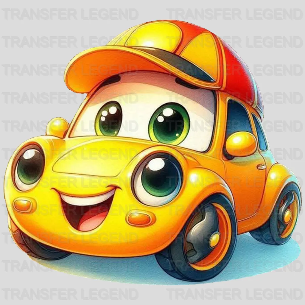 Yellow Cap Car   Disney Designs - DTF Heat Transfers