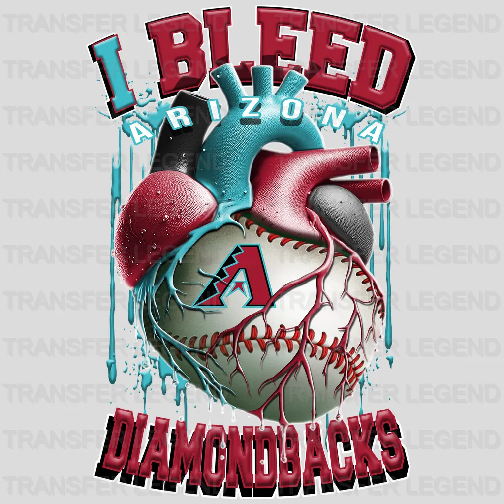 Arizona Diamondbacks MLB I Bleed Diamondbacks DTF Iron On Transfer