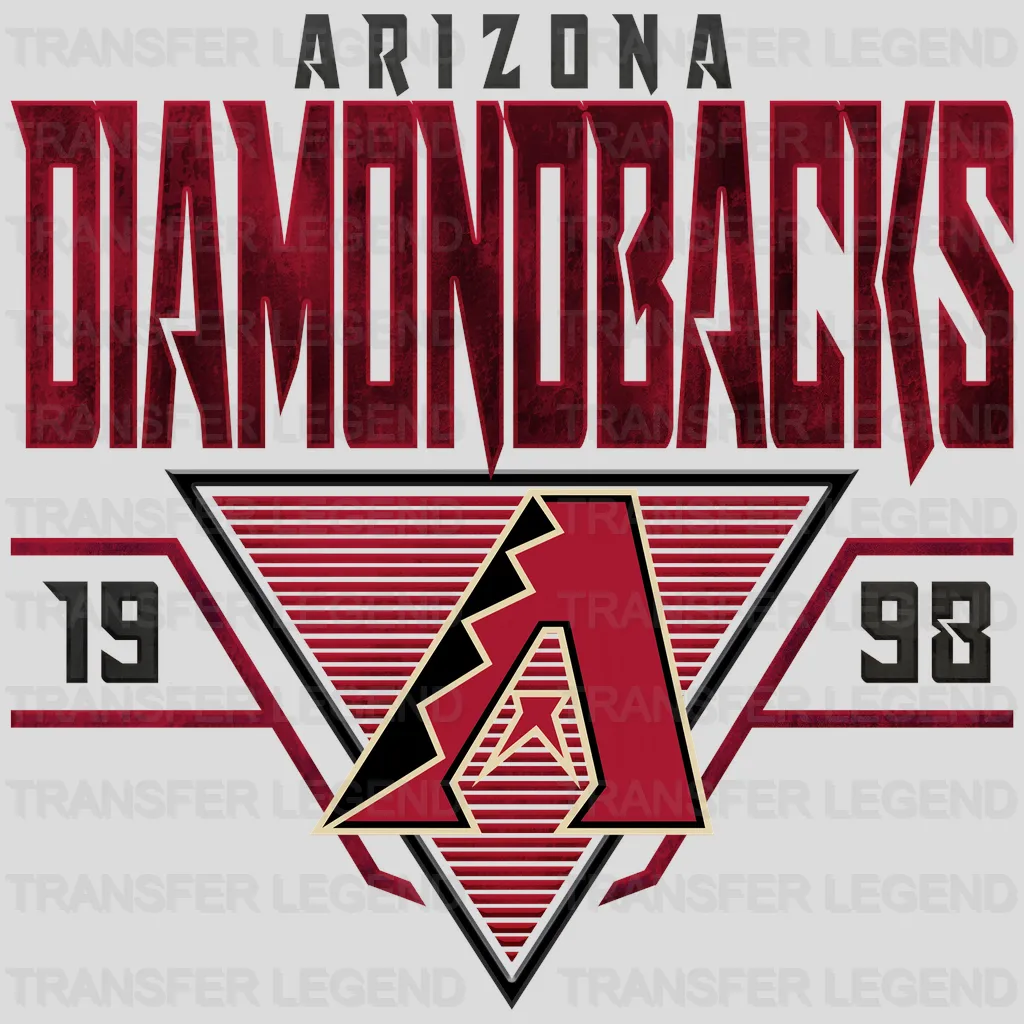 Arizona Diamondbacks MLB Vintage Typography Logo - DTF Iron On Transfer