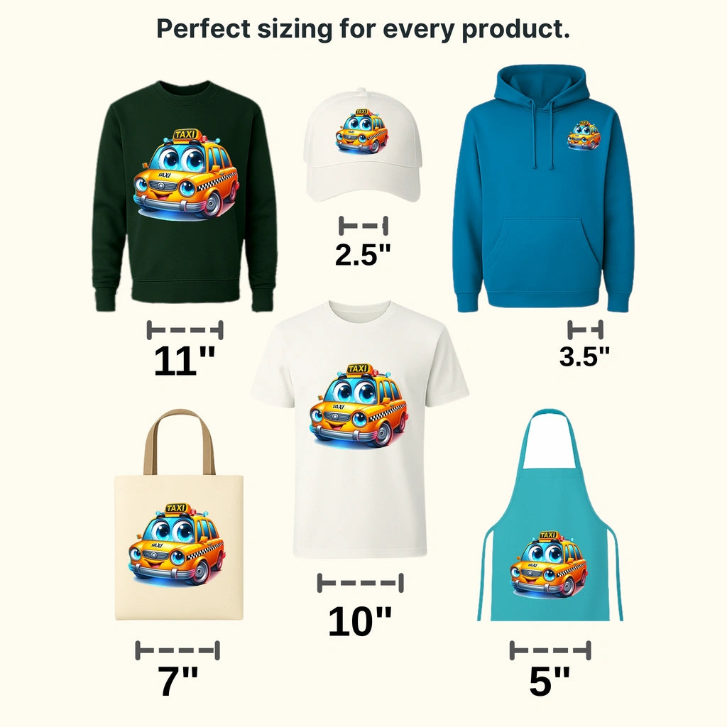 Yellow Taxi   Disney Designs - DTF Heat Transfers