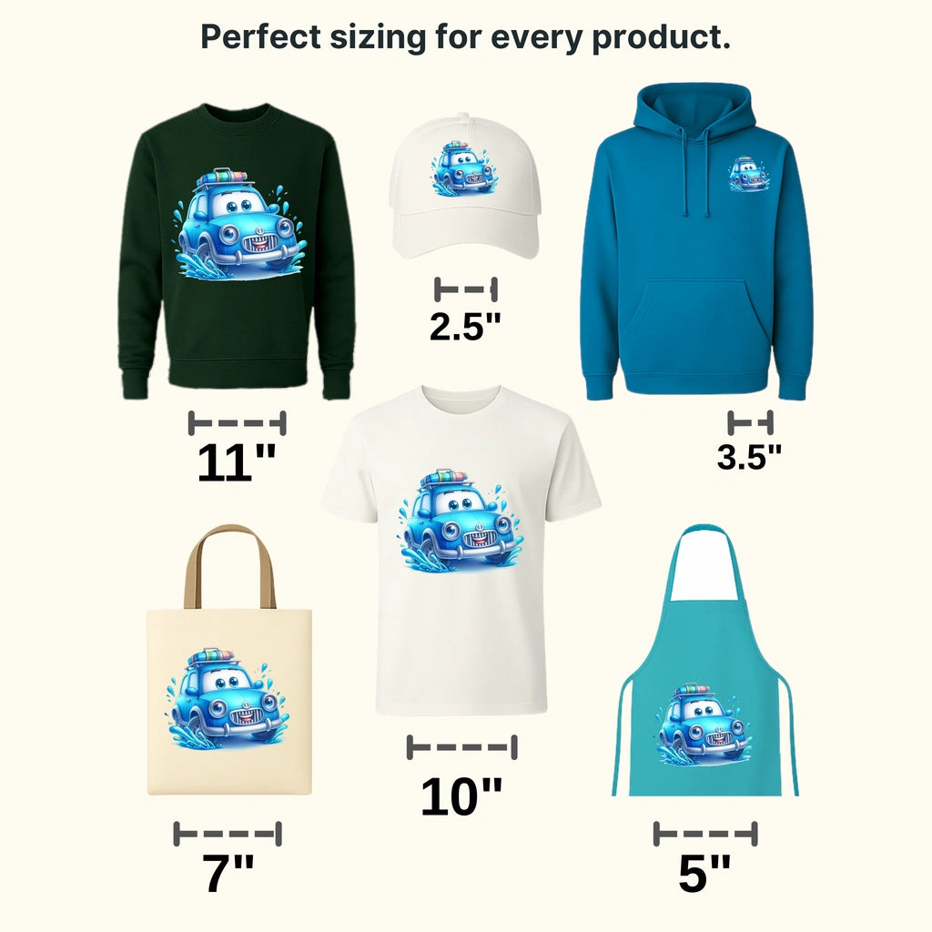 Blue Family Car  Disney Designs - DTF Heat Transfers