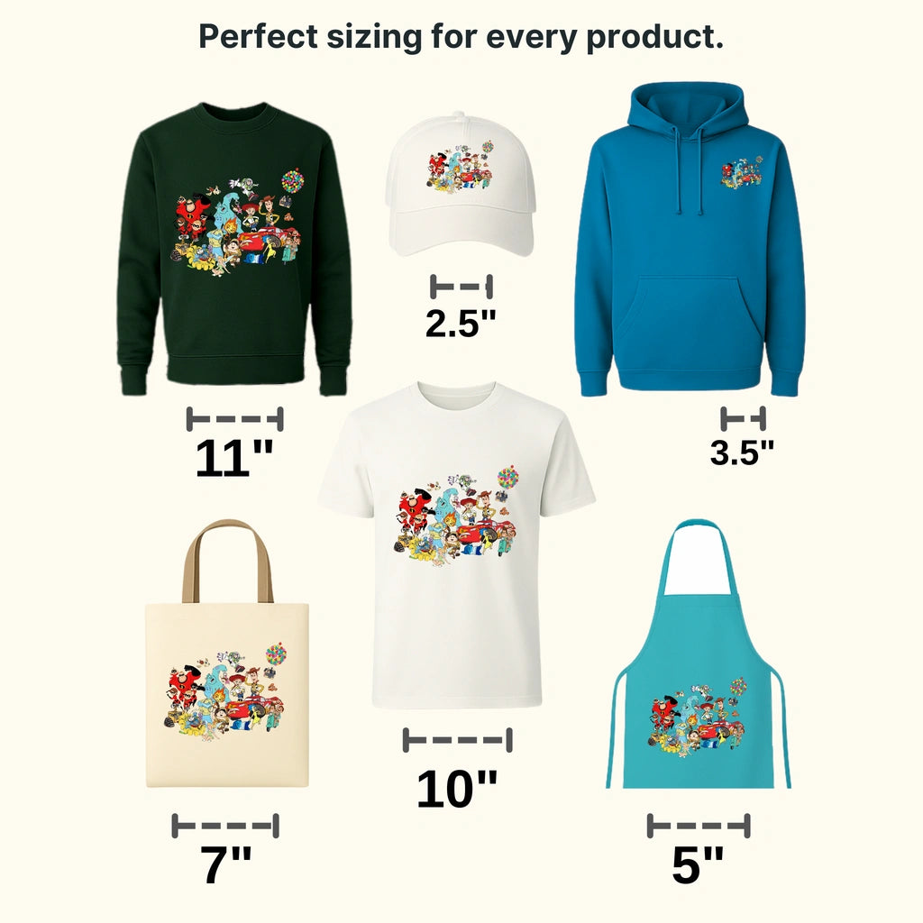 Cartoon Family  Disney Designs - DTF Heat Transfers