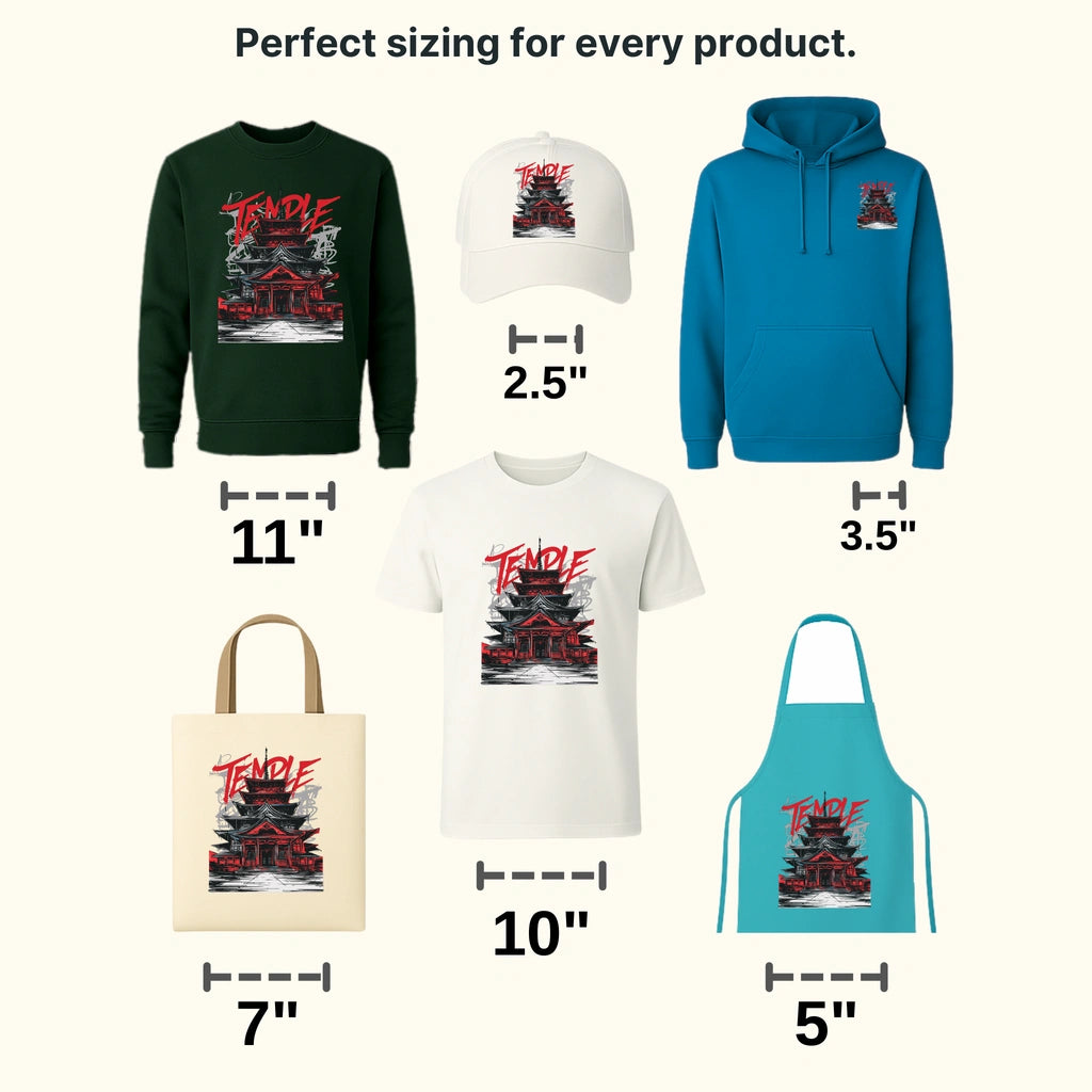 Samurai Temple Asian Design - DTF Heat Transfer - transferlegend