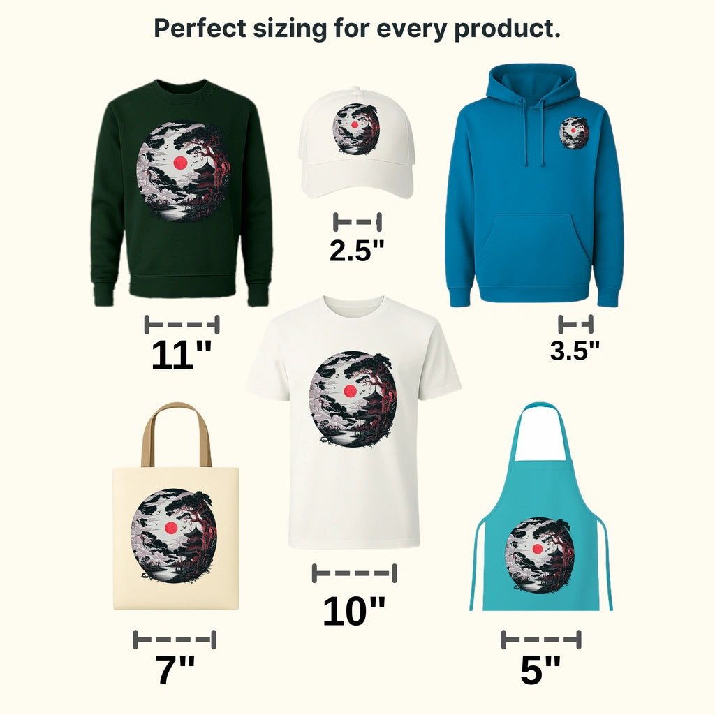 Sea & Temple Asian Design - DTF Heat Transfer - transferlegend