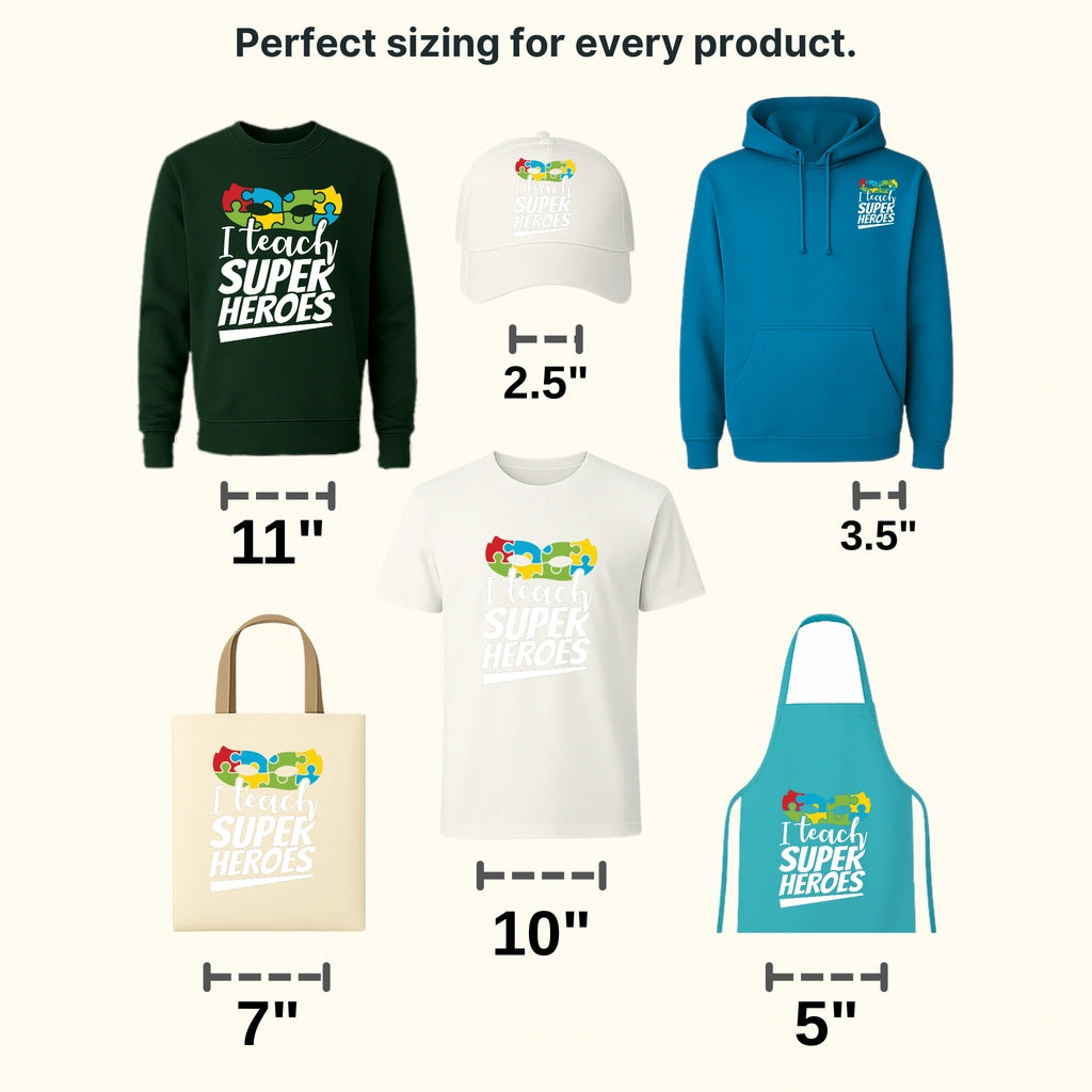 I Teach Super Heroes ATSM Awareness Design - DTF heat transfer - transferlegend