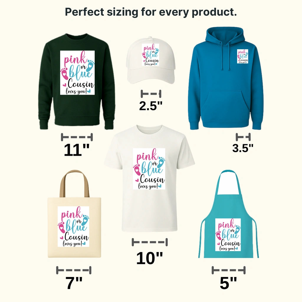 Pnk or Ble Cousin Lves You Design - DTF Heat Transfer - transferlegend