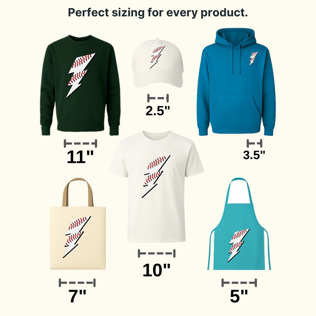 Baseball Lightning  DTF Transfer - transferlegend