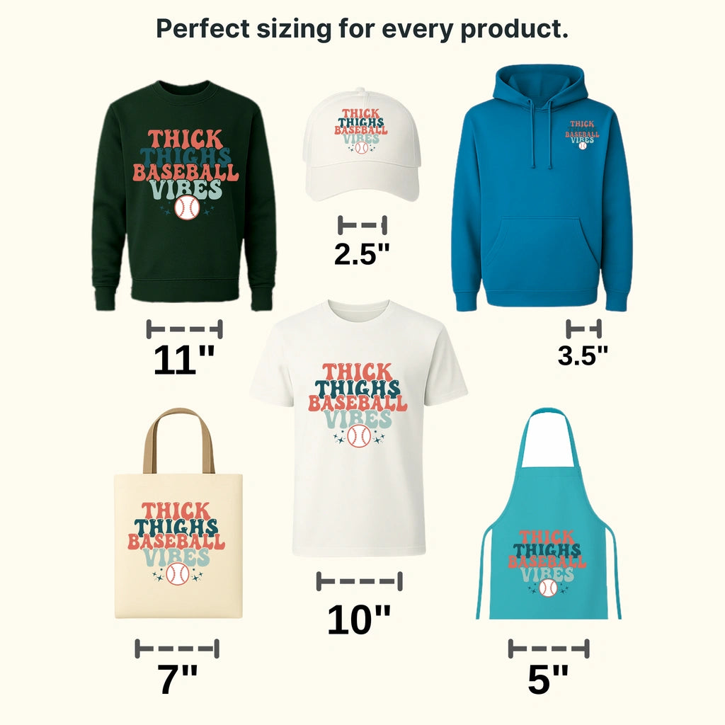 Thick Things Baseball Vibes Ball  DTF Transfer - transferlegend