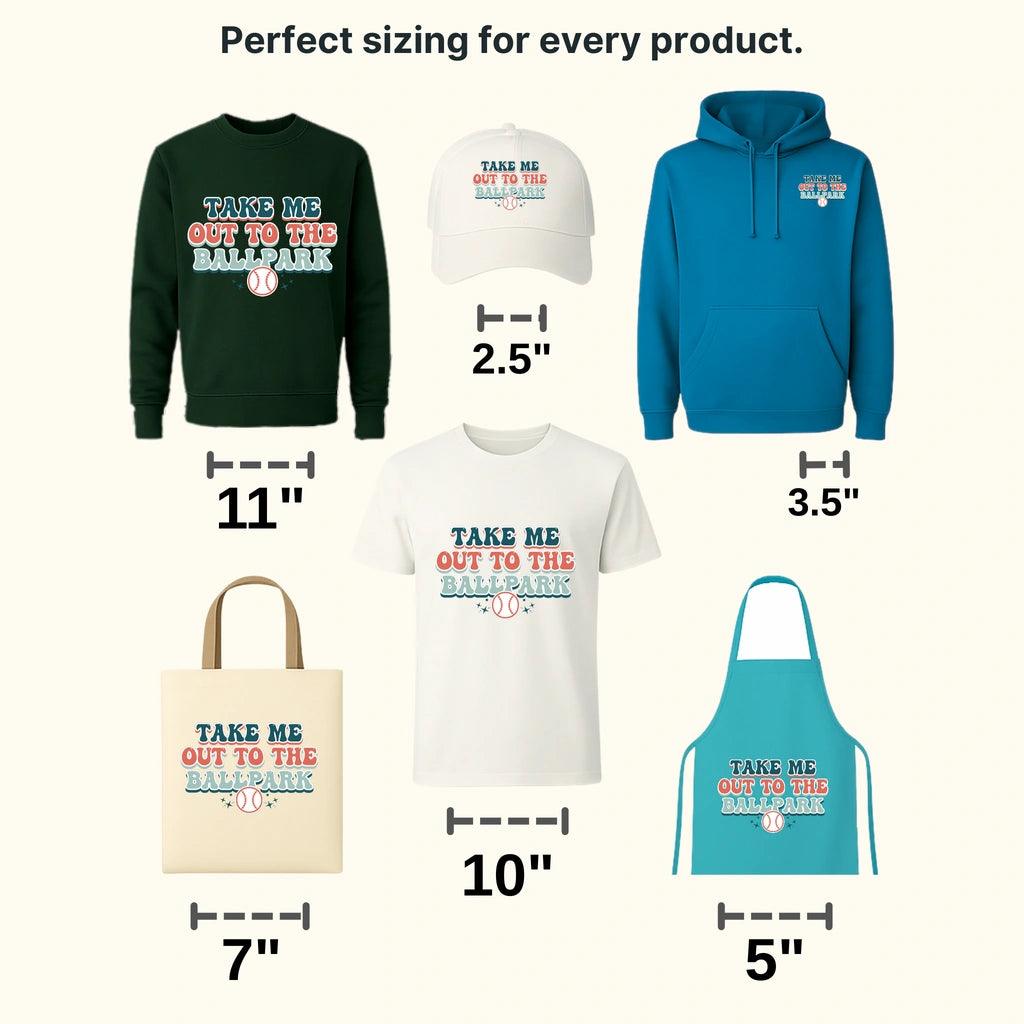 Take Me Out To The Ballpark Bold DTF Transfer - transferlegend