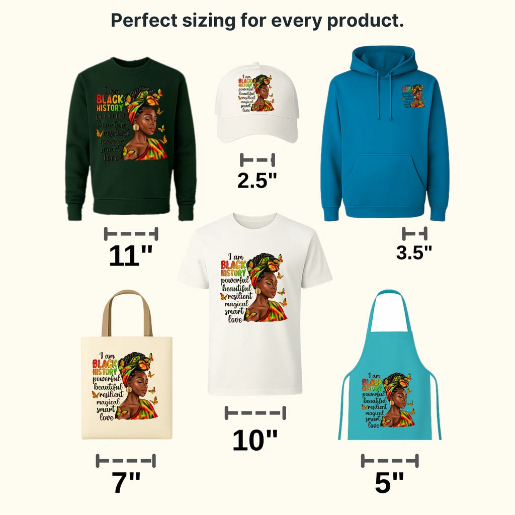 I Am Black History - BLM design DTF heat transfer - transferlegend