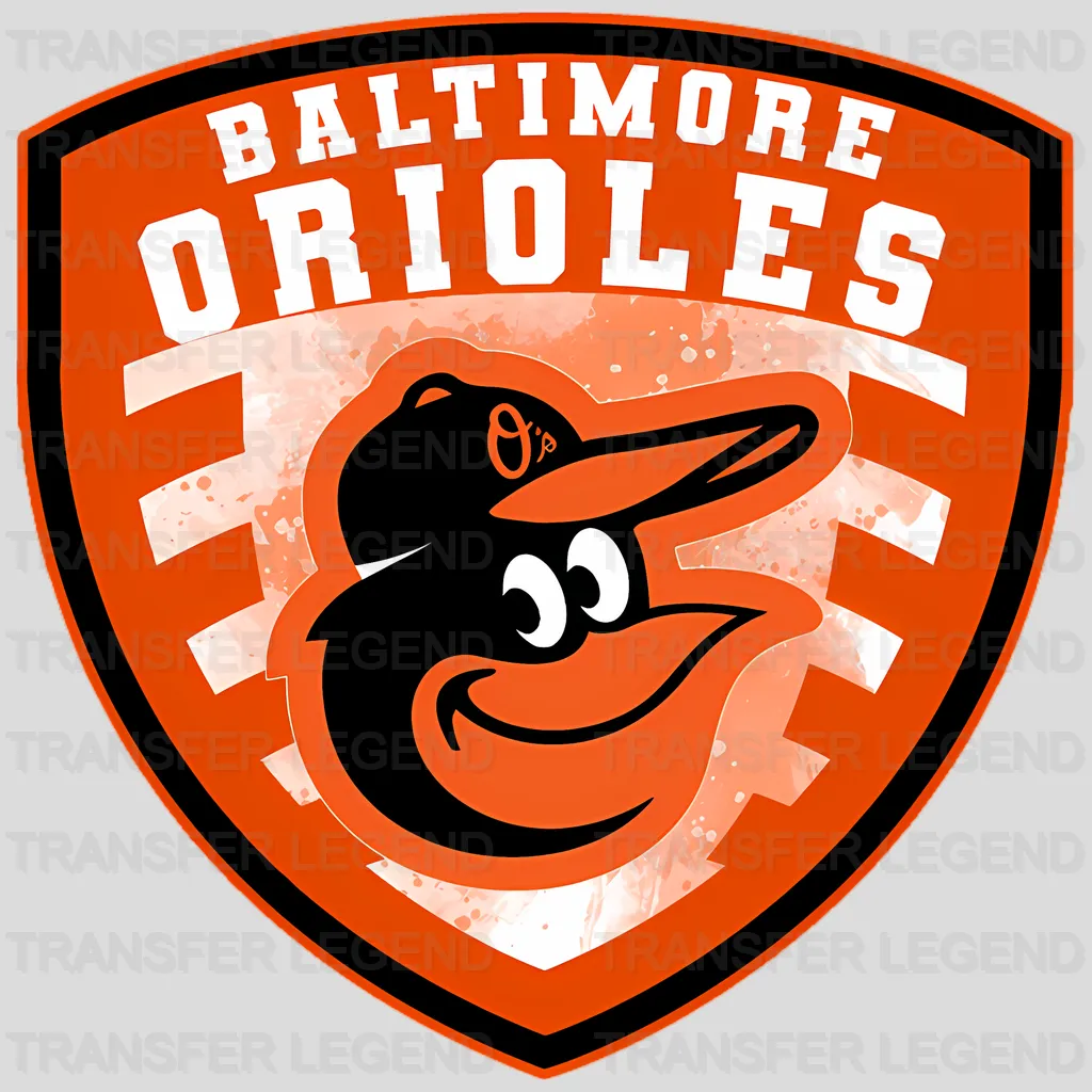 Baltimore Orioles MLB Classic Shield Logo Badge - DTF Iron On Transfer