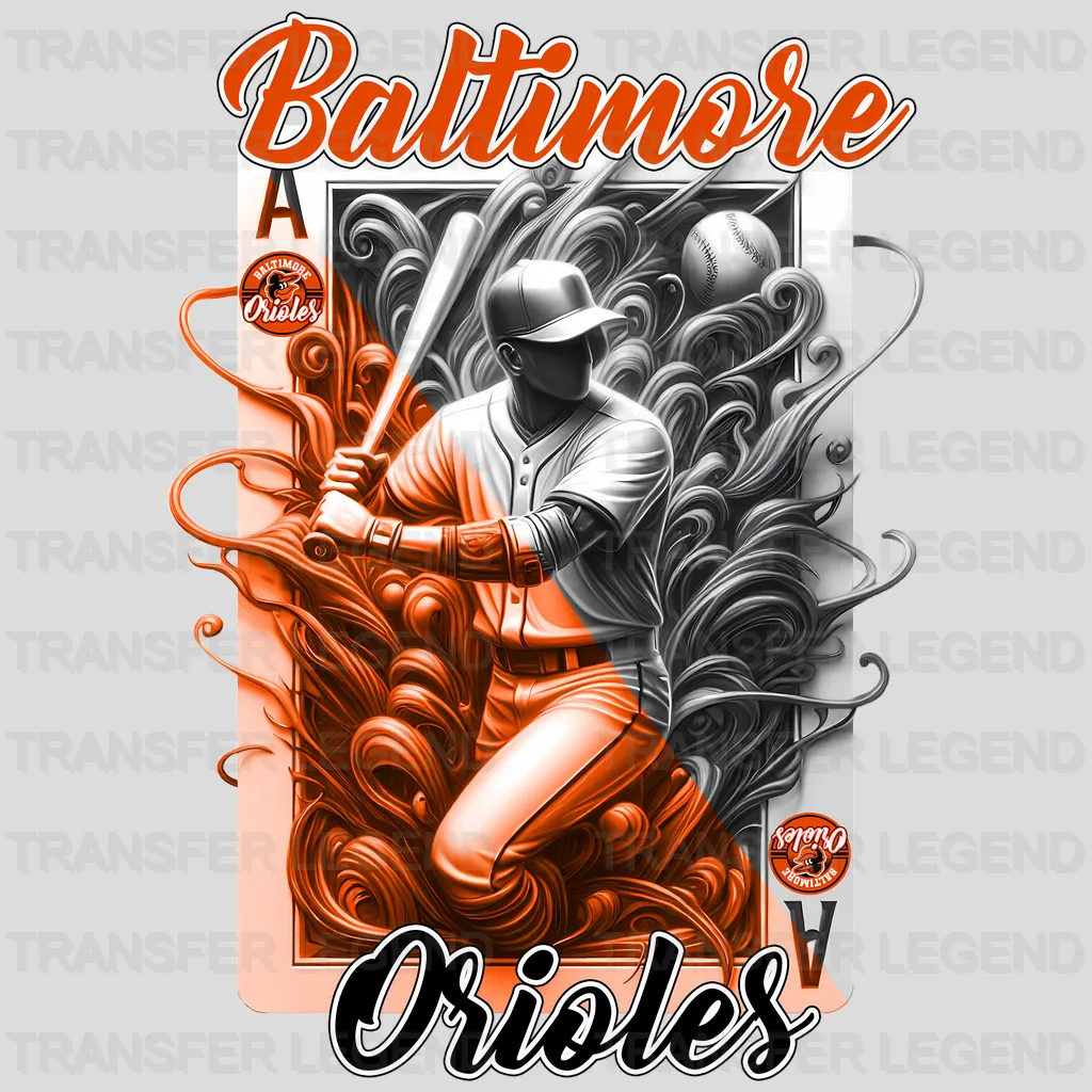 Baltimore Orioles MLB Vintage Grunge Poster Graphic - DTF Iron On Transfer