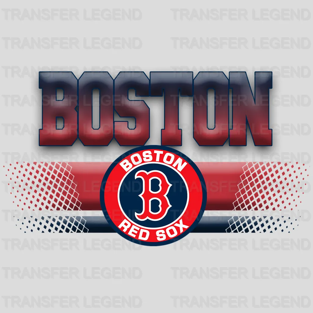 Boston Red Sox MLB Text Logo With Graphic - DTF Iron On Transfer