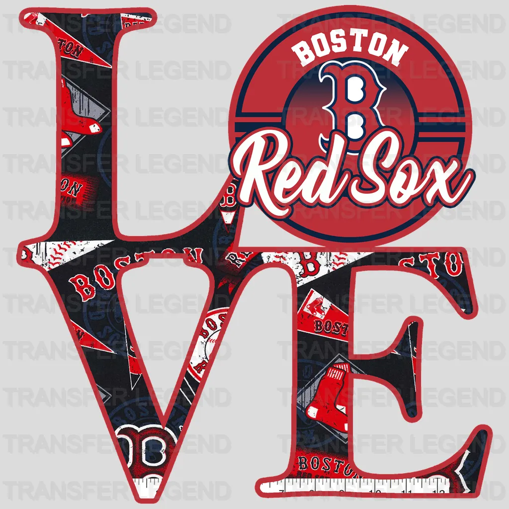 Boston Red Sox MLB Boston Red Love DTF Iron On Transfer