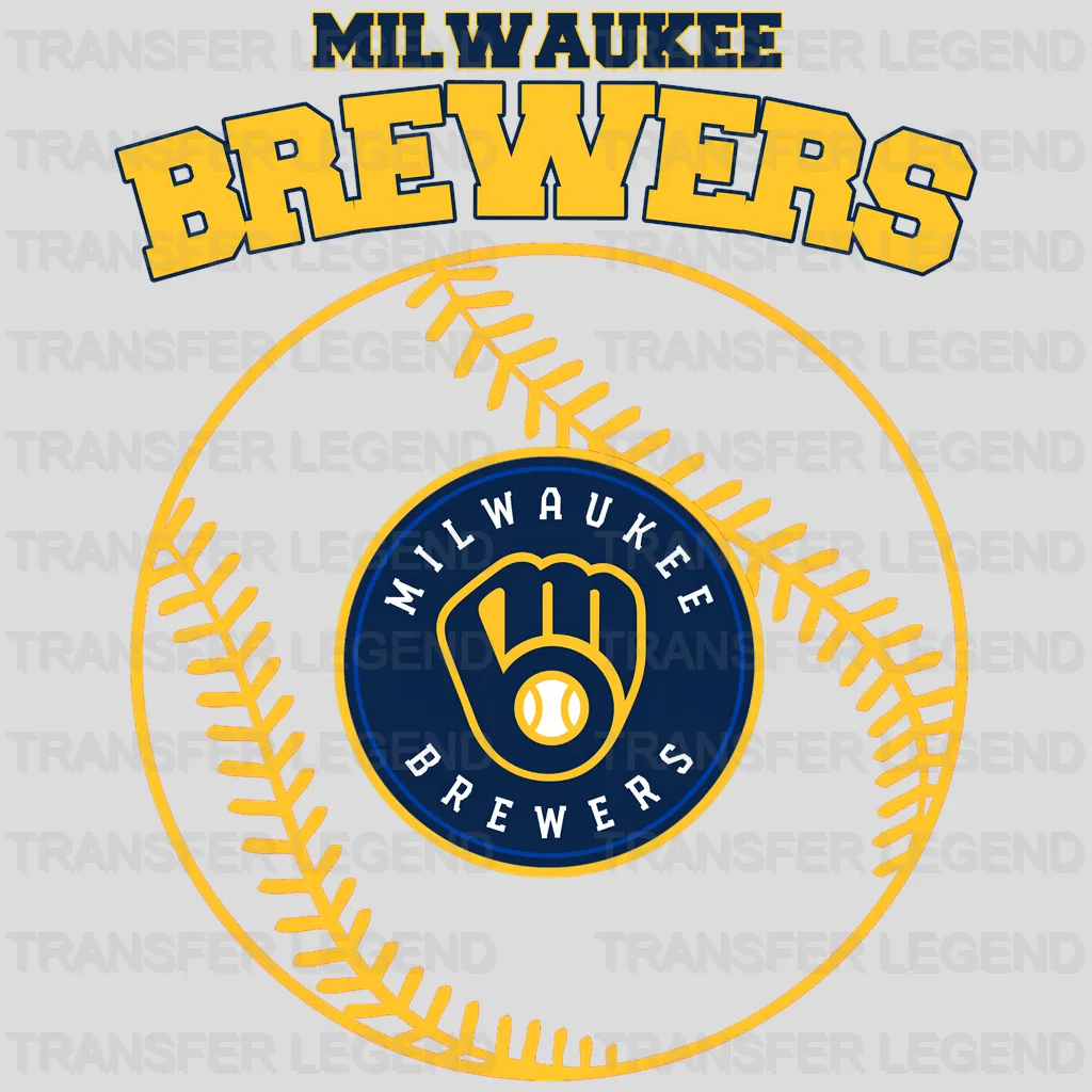 Milwaukee Brewers MLB Circle Logo With Stitch - DTF Iron On Transfer