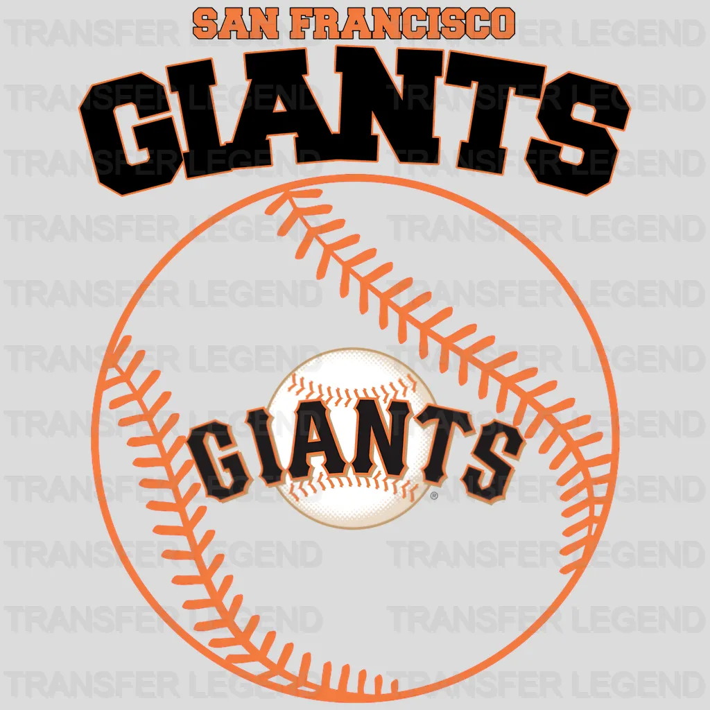 San Francisco Giants MLB Circle Logo With Stitch - DTF Iron On Transfer