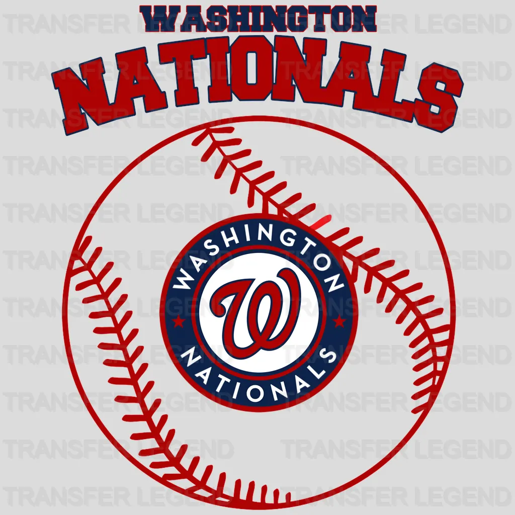 Washington Nationals MLB Circle Logo With Stitch - DTF Iron On Transfer