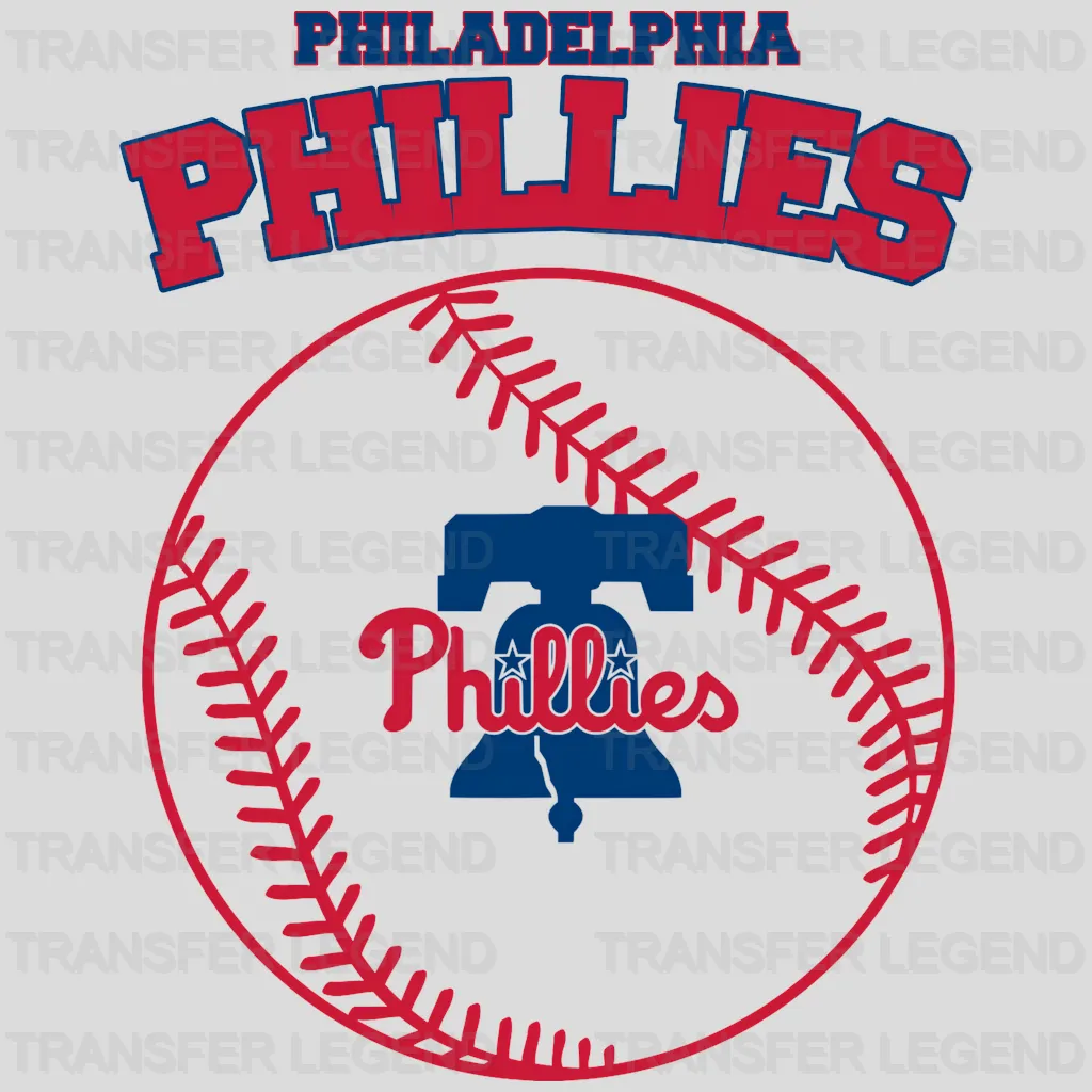 Philadelphia Phillies MLB Circle Logo With Stitch - DTF Iron On Transfer