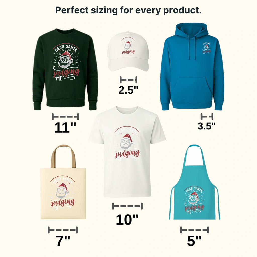 Dear Santa Stop Judging Me Christmas Design - DTF heat transfer - transferlegend