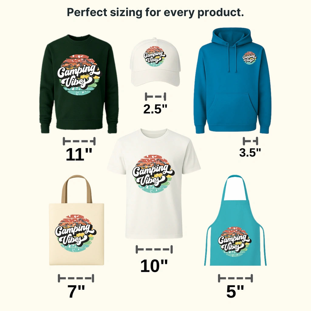 Camping Vibes Design - DTF heat transfer - transferlegend