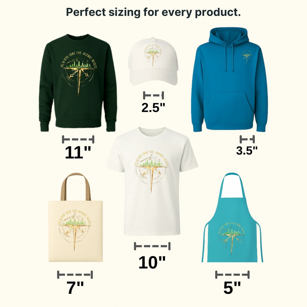 Outdoor Hiking Always Take The Scenic Route Hiker Camping  Design - DTF heat transfer - transferlegend