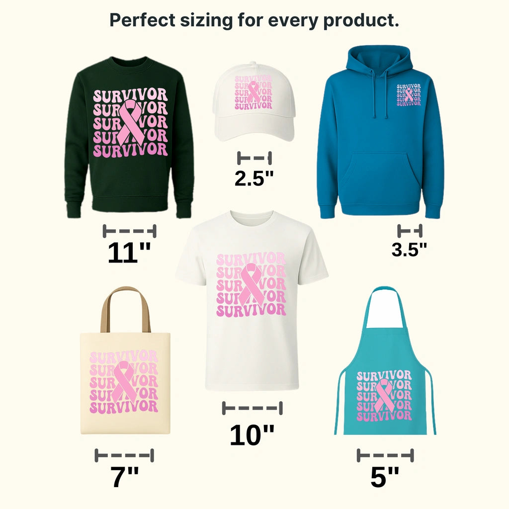 Survivor Cancer Support Design - DTF heat transfer - transferlegend