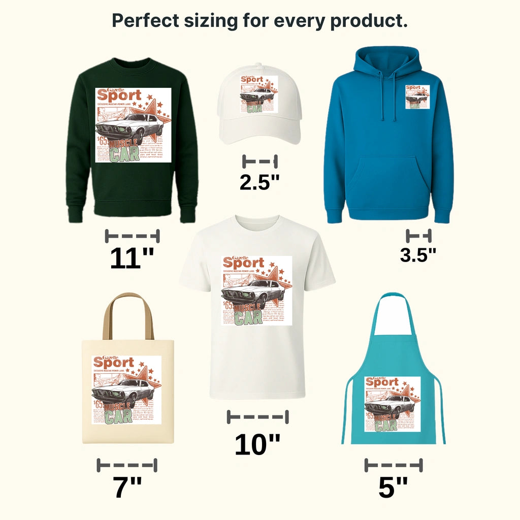 Cars Gazette Sport Muscle Car Clasic Car Designs - DTF Heat Transfer - transferlegend