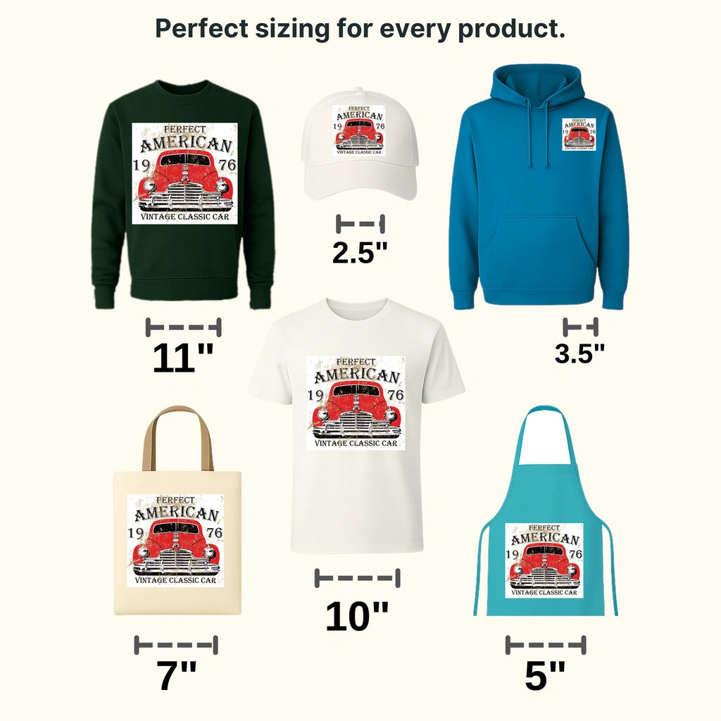 Cars Perfect Amerrican 1976 Clasic Car Designs - DTF Heat Transfer - transferlegend