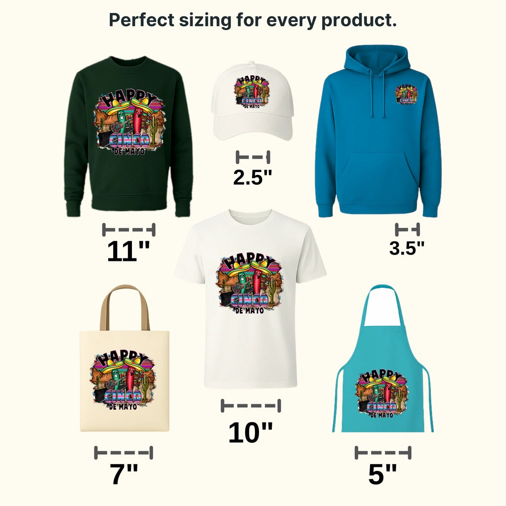 Happy Cinco De Mayo - Cinco De Mayo DTF heat transfer - transferlegend