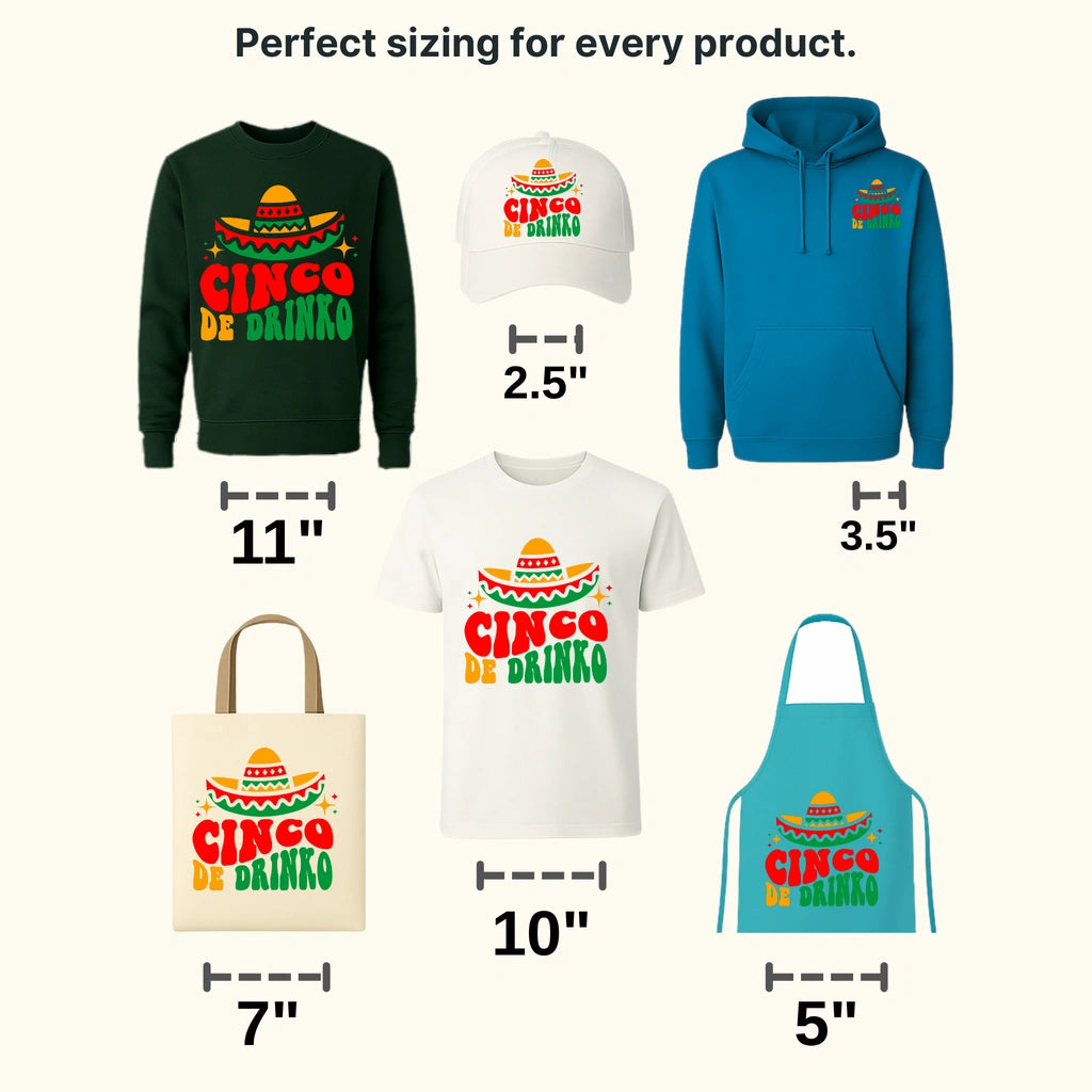 Cinco De Drinko - Cinco De Mayo DTF heat transfer - transferlegend